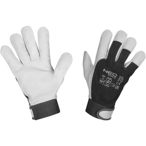 Topex 97-655-10 guanti da lavoro 2122x pelle di capra velcro t ds