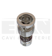 CONNETTORE BNC NIKELATO PER RG59- KX6-RG62U 6.2MM ELAN 408030C 20 PEZZI