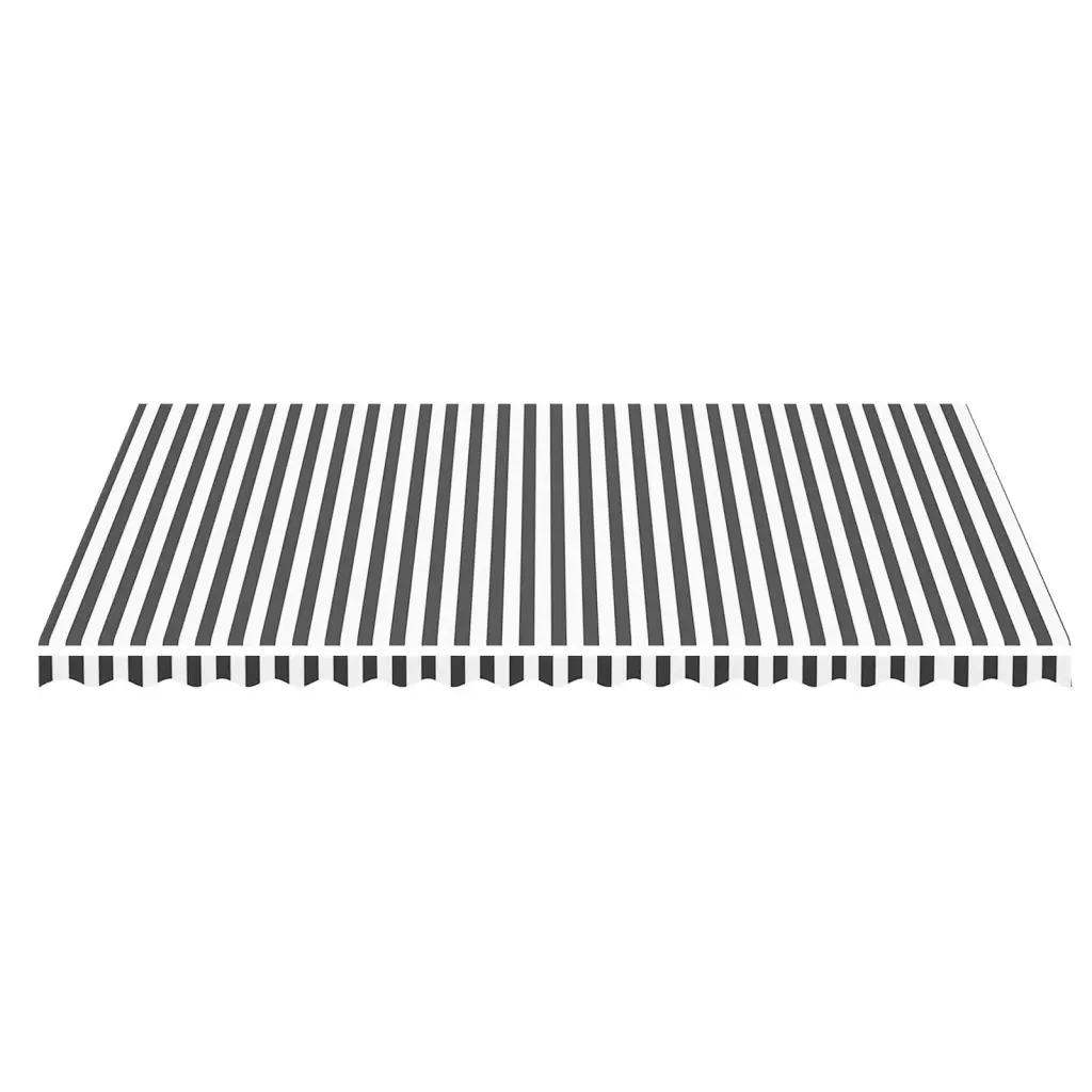 Tessuto di Ricambio Tenda da Sole Antracite e Bianco 5x3,5 m cod mxl 11621