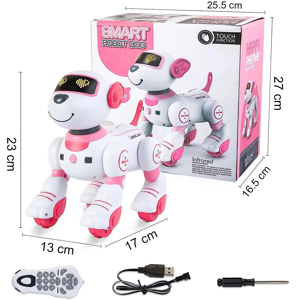 Cane Robot Radiocomandato Cagnolino Interattivo Giocattolo con Comandi Vocali