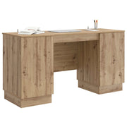 Scrivania | Tavolo da Ufficio con lo scaffale Rovere Artigianale 142,5 x 50 x 75 cm