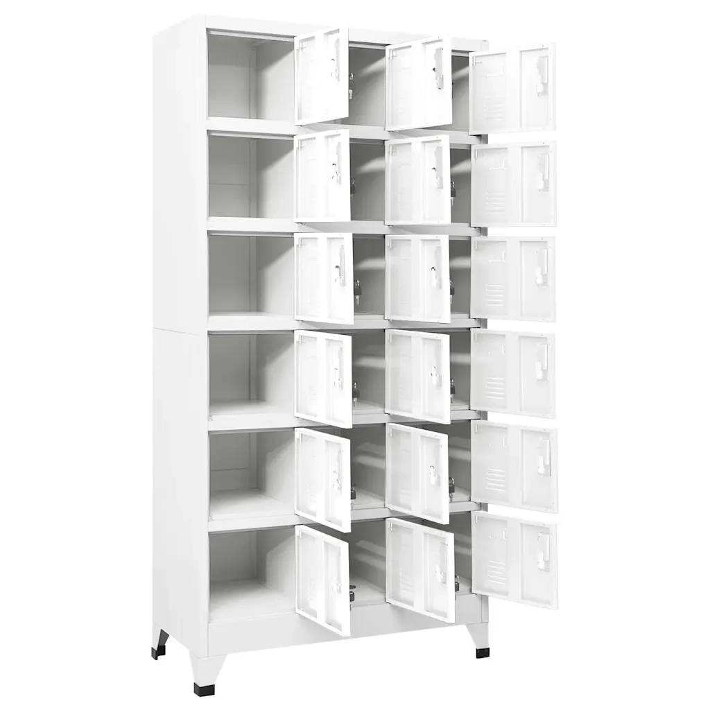 Armadietto a Chiave a 18 Scomparti in Metallo 90x40x180 cm  cod mxl 54313