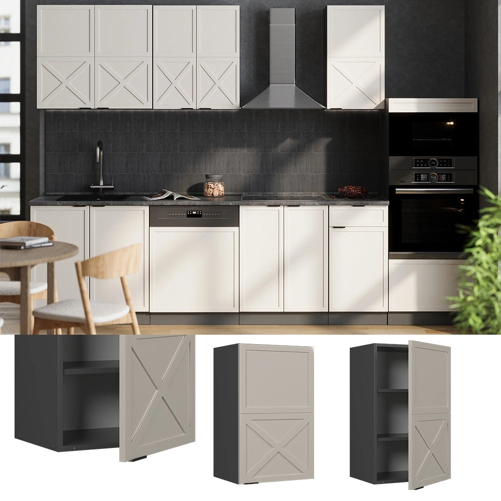 Pensile da cucina Fame-Line GrigioBeige/Antracite 45 cm Vicco