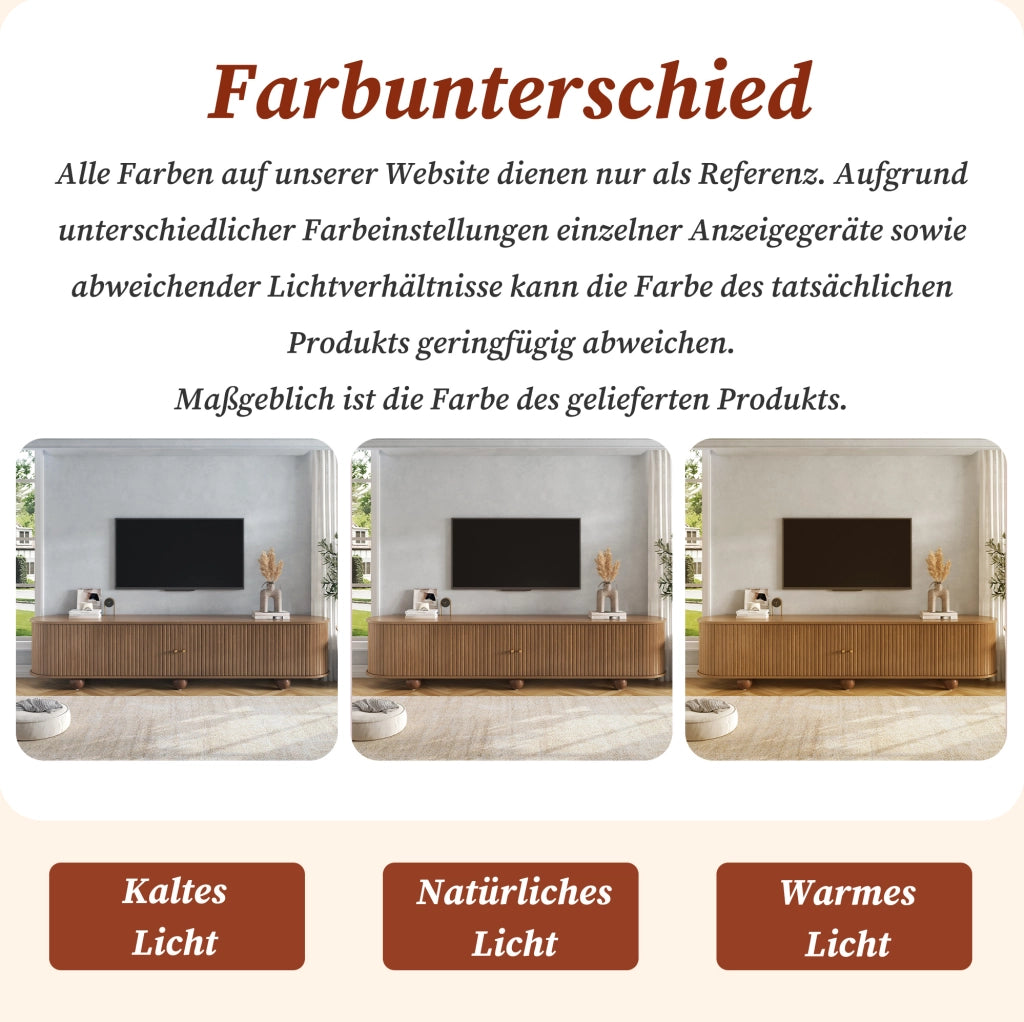 Mobile TV basso con ante scorrevoli a rilievo verticale 180x35x45 cm in MDF noce