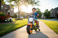 Moto Elettrica per Bambini Cruiser Acceleratore a Manubrio 12V 7Ah Arancione