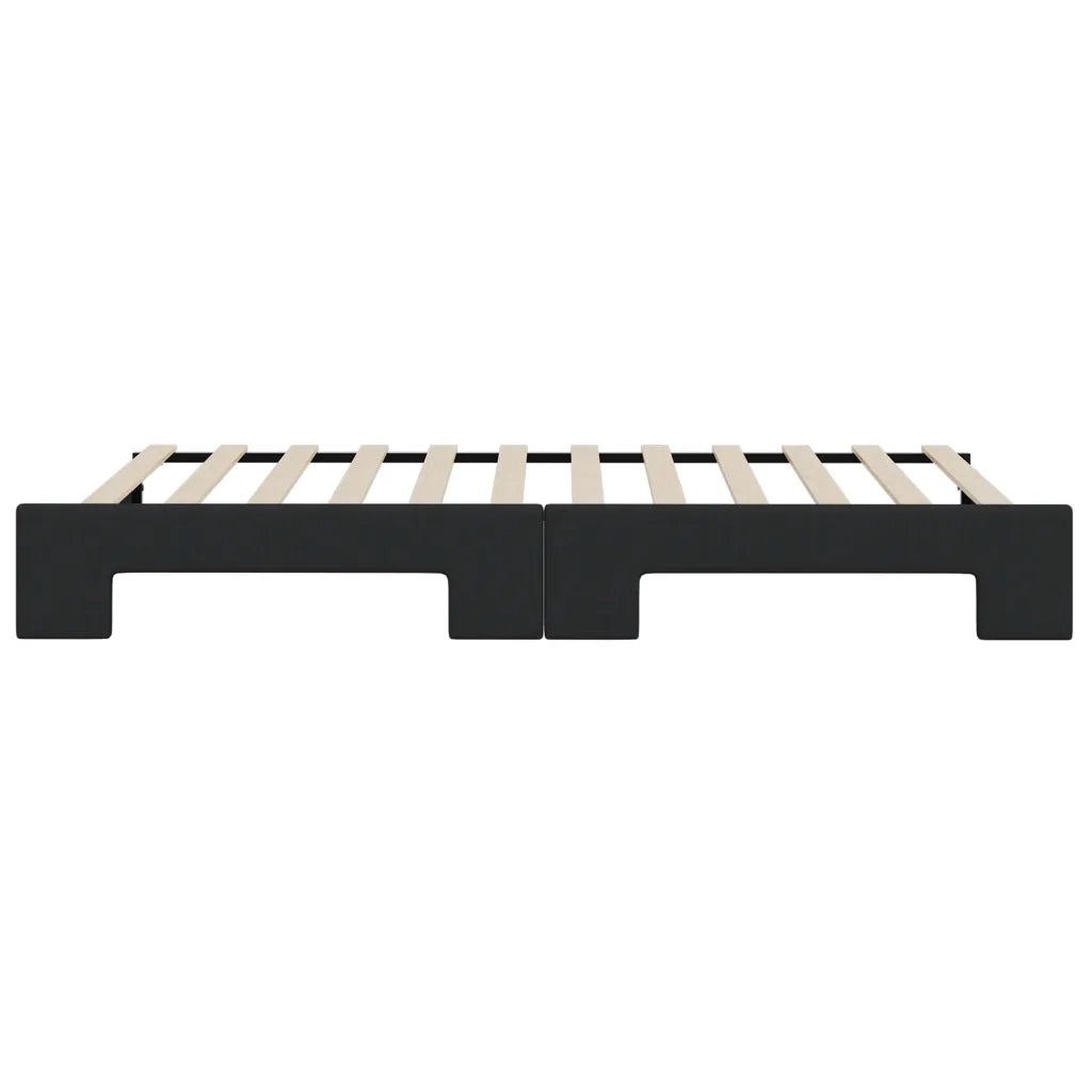 Divano Letto con Letto Estraibile-Sofa Letto-Daybed Nero 90x200 cm in Tessuto 124632