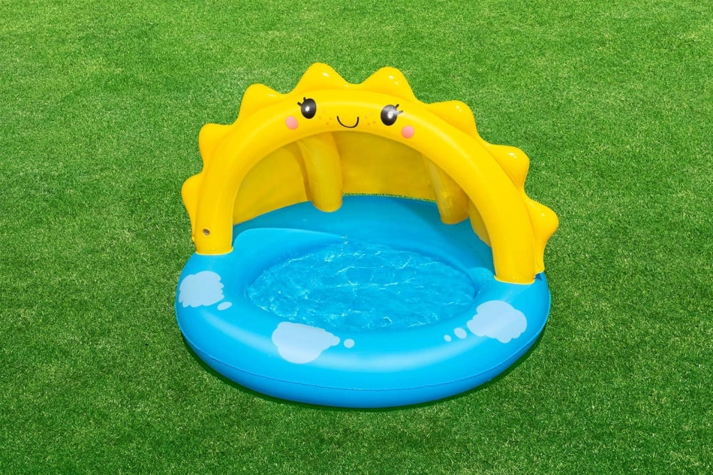 BESTWAY PISCINA SUNNY DAYS CON FONDO GONFIABILE E COPERTURA 101X97X71 CM PER BAMBINI 2+
