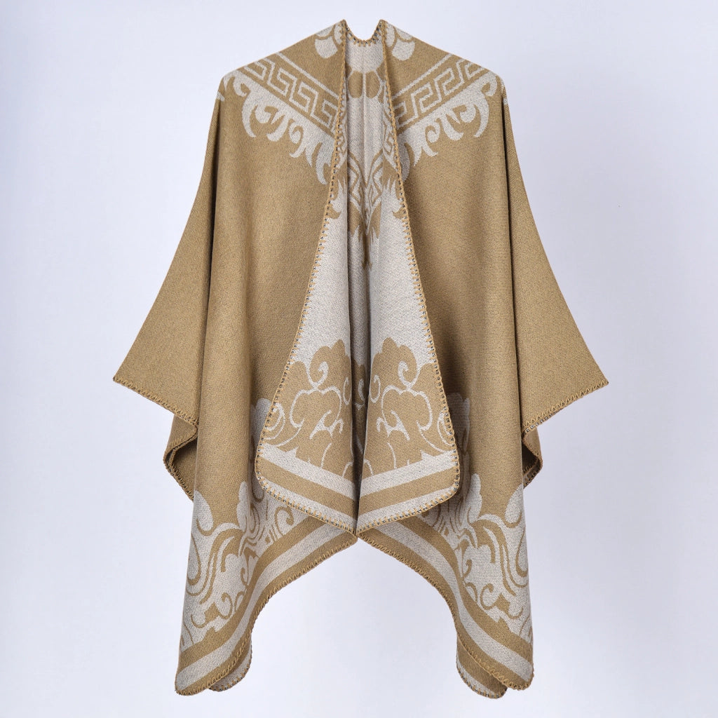 Nuovo scialle/sciarpa/scialle double-face in cashmere jacquard
