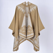 Nuovo scialle/sciarpa/scialle double-face in cashmere jacquard