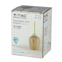 Filo verde chiaro a ciondolo in legno