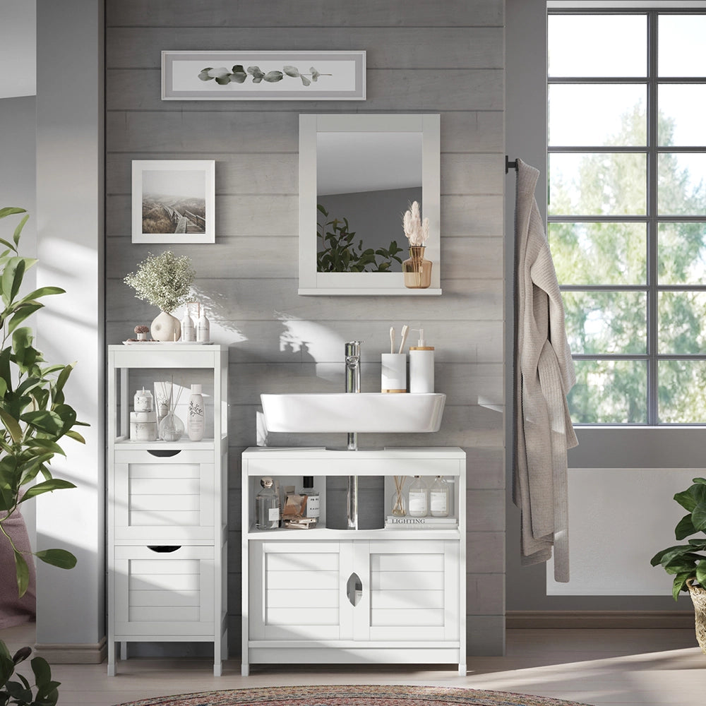 Vicco Set di mobili da bagno Bianco 3 parti