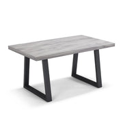 Tavolo da pranzo allungabile Cemento 160X90 MADE IN ITALY modello GOYA fino a 260 CM per sala da pranzo, cucina e soggiorno, design moderno con top in melaminico