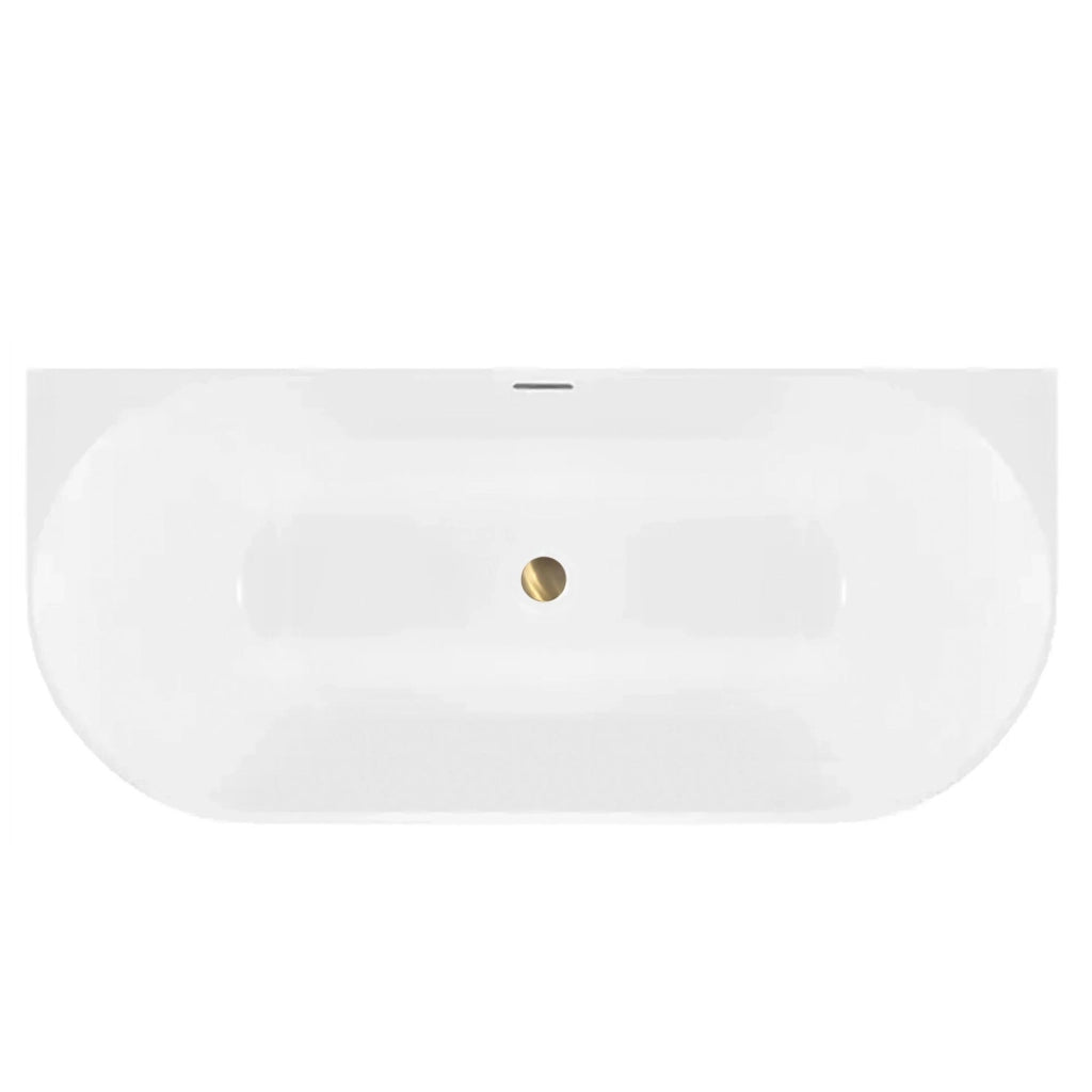 Vasca Bagno A Parete Capri Slim 170cm Copritappo bianco