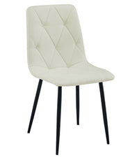 Sedia imbottita VALORA TYRA - Beige elegante per soggiorno, cucina x 4