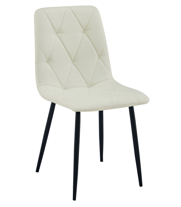 Sedia imbottita VALORA TYRA - Beige elegante per soggiorno, cucina x 4