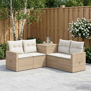 Set di divani 5 pz Beige e Bianco Crema 3447882
