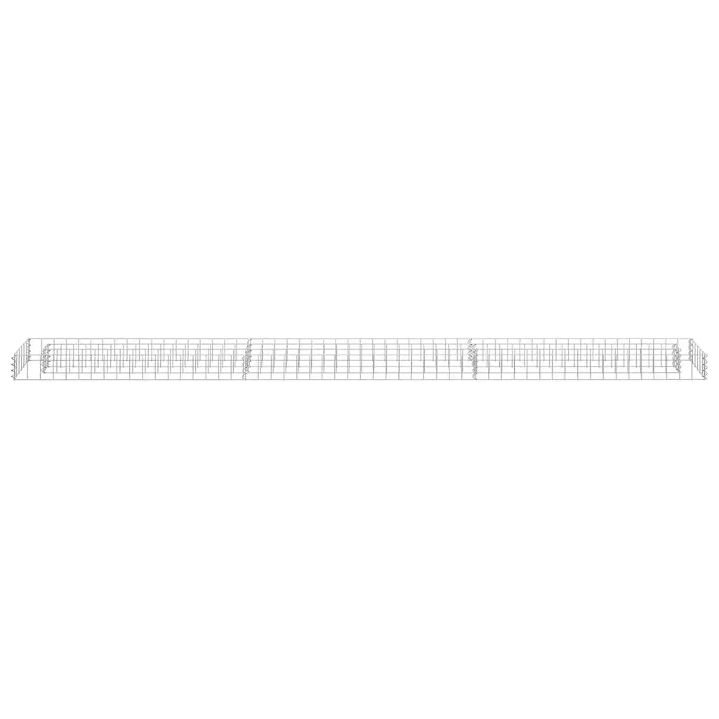 Gabbione Letto Rialzato in Acciaio Zincato 270x30x10 cmcod mxl 129255