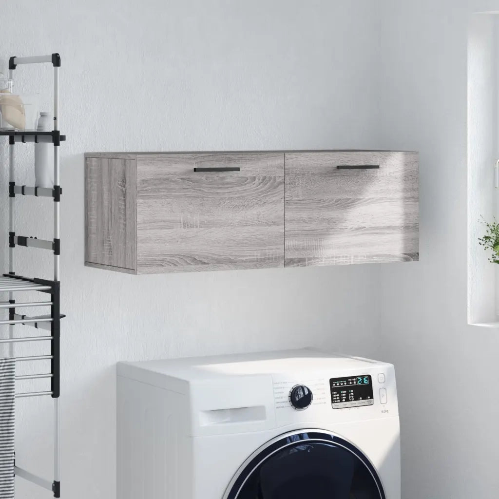 Armadietto a Muro | Mobile a Parete Grigio Sonoma 100x36,5x35 cm Legno Multistrato