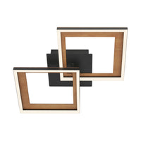 Applique Moderna Frame Metallo Nero 44Cm Led Integrato 22W 3000K