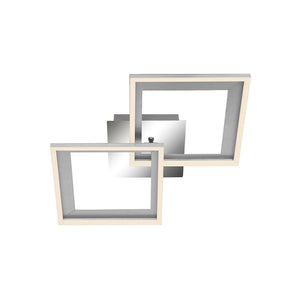 Applique Moderna Frame Metallo Cromo 44Cm Led Integrato 22W 3000K