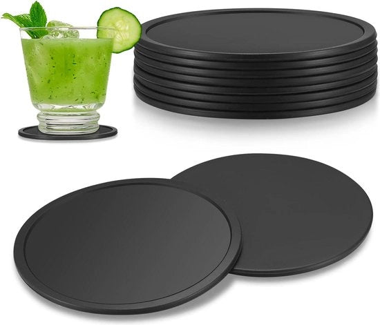 Sostegni in silicone per bicchieri - Sostegni per bicchieri - 8 pezzi - Nero - Silicone 

(Nota: ho mantenuto gli stessi 8 pezzi e Nero, ma se si riferiscono a specifiche dimensioni o colori, potrebbero essere tradotti in modo diverso)