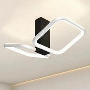 Trade Shop - Plafoniera Led 20w 2 Quadrati Bianco Design Moderno Lampadario Da Soffitto 50568 -