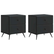 Armadio da Notte con cassetto 2 pcs Nero 43 x 34,5 x 47,5 cm 895448