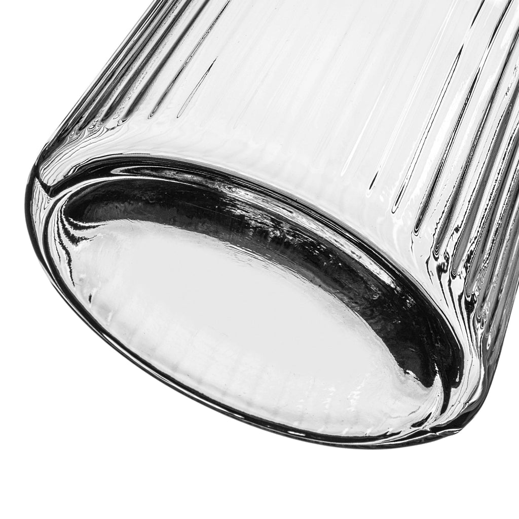 Caraffa in vetro KADAX da 1 litro (1000 ml) per acqua, limonata e altre bevande, con scanalature.