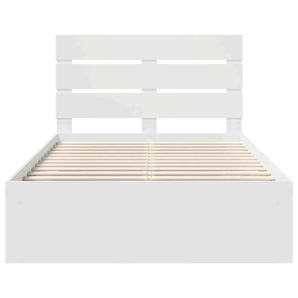 Struttura del letto Bianco 120 x 200 cm Pino massello 3411760