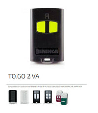 TELECOMANDO RADIOCOMANDO TRASMETTITORE BENINCA TO.GO2VA TOGO ORIGINALE 2 CANALI