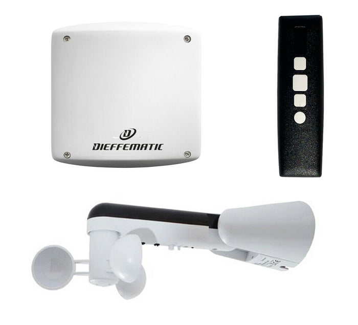 KIT PER QUATTRO 4 MOTORI CENTRALINA SENSORE VENTO TELEC TENDA TENDE DA SOLE KITL