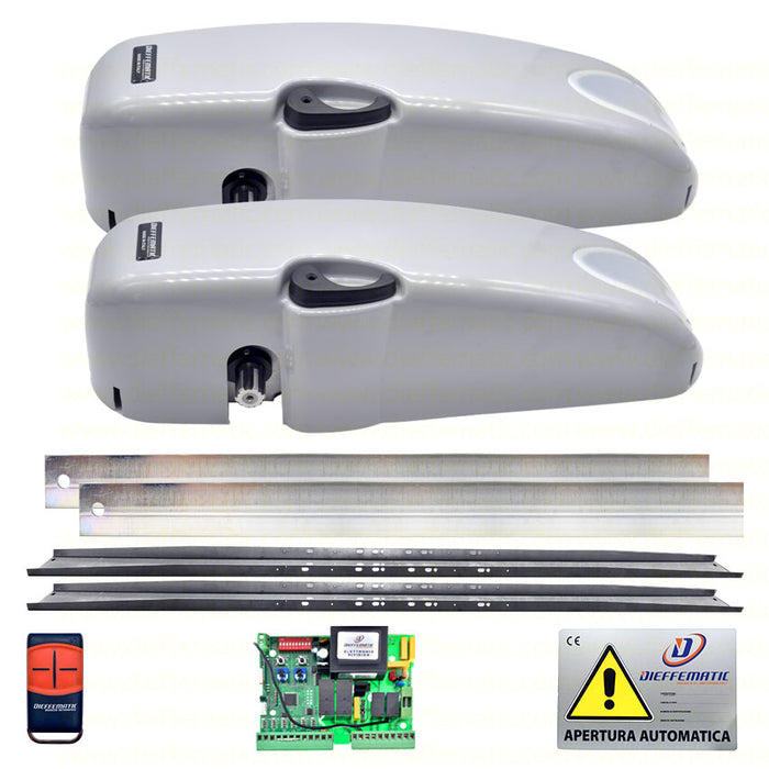KIT SET AUTOMAZIONE PORTA BASCULANTE CONTRAPPESO GARAGE 2 MOTORI BOX AUTOMATISMO