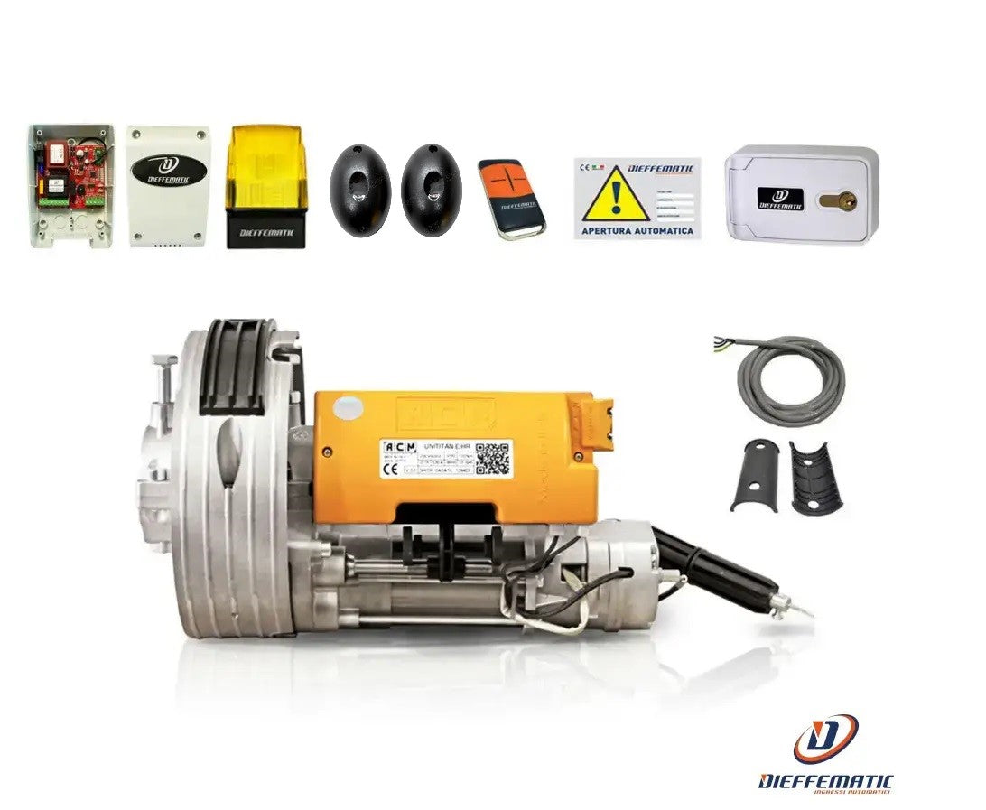 KIT AUTOMAZIONE ACM MOTORE X SERRANDA SERRANDE SARACINESCA 170KG 230V AUTOMATICO