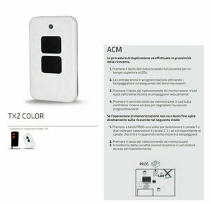 TELECOMANDO ACM TRASMETTITORE RADIOCOMANDO ORIGINALE TX SMALL TX4 TX2 SERRANDE