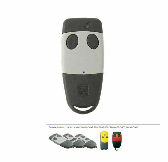 TELECOMANDO RADIOCOMANDO TRASMETTITORE CARDIN S449 TX2 QZ/2 ORIGINALE 433MHZ DFM