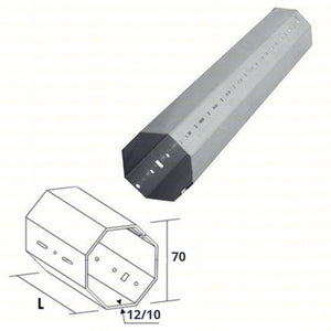 Albero Ottagonale Avvolgile Tapparella Tubo Rullo Palo Asse Ø 70 Lungo 2 METRI