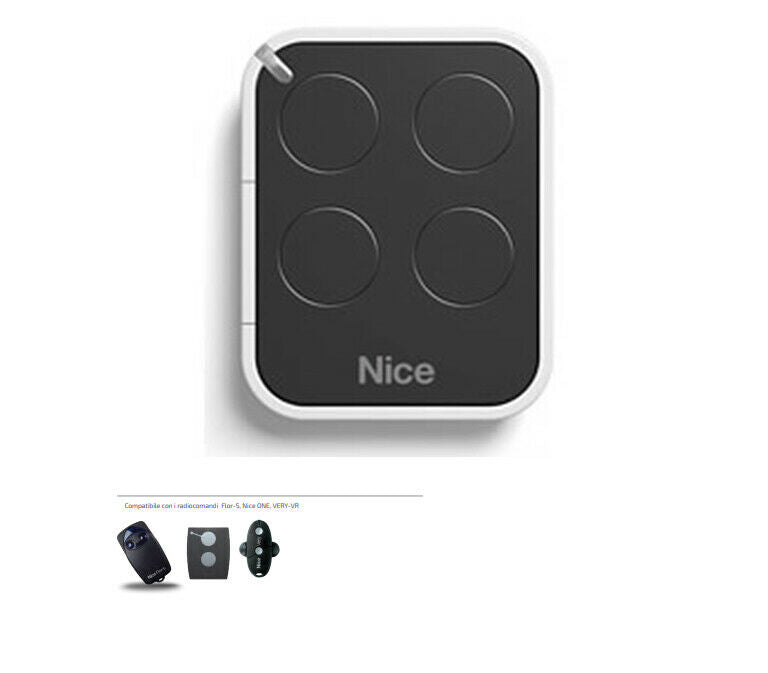 TELECOMANDO RADIOCOMANDO TRASMETTITORE NICE ON4E ON4 4 CANALI ROLLING CODE 433