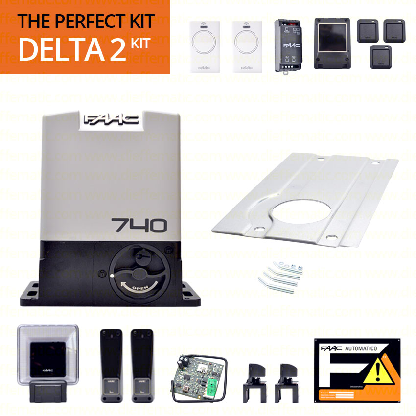 FAAC 105914 DELTA 2 KIT 230V PERFECT PER CANCELLI SCORREVOLI AUTOMATICI MX 500KG