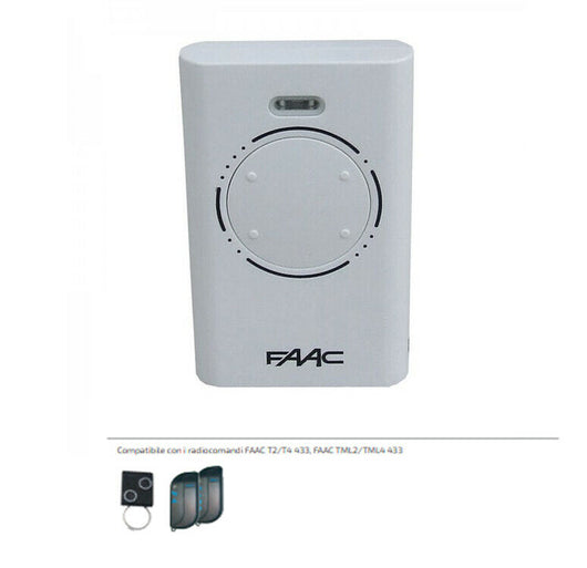 Radiocomando originale FAAC XT4 868 SLH WHITE MASTER telecomando DL4 SLH 787010