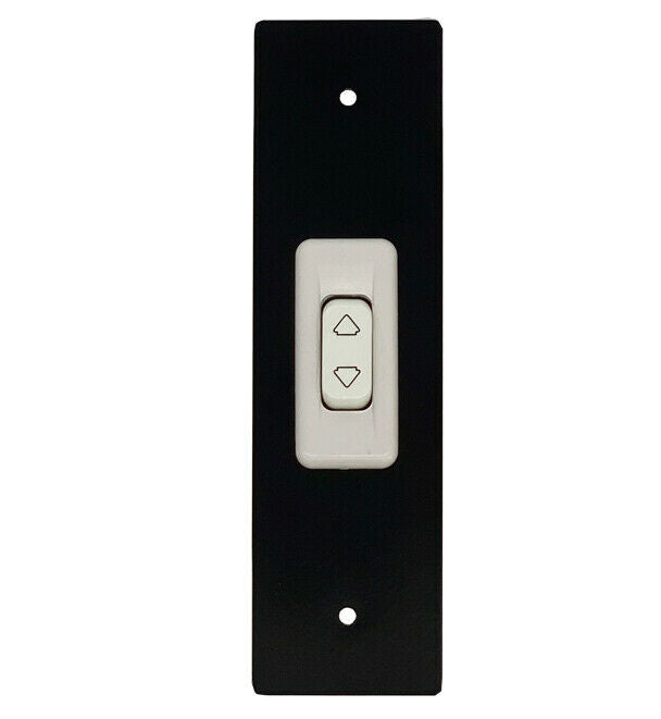 PLACCA 185 MM NERO CON PULSANTE COPRI AVVOLGITORE MOTORE TAPPARELLA TAPPARELLE