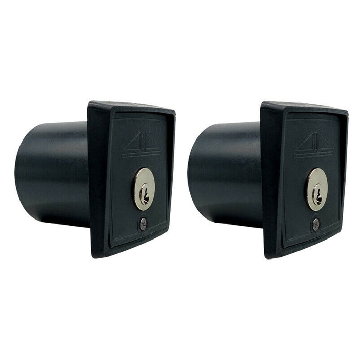 COPPIA DUE 2 SELETTORE DA INCASSO A CHIAVE UNICA UGUALE CANCELLO SERRANDA GARAGE