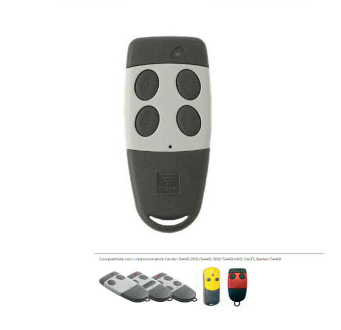 TELECOMANDO RADIOCOMANDO TRASMETTITORE CARDIN S449 449 TX4 QZ/4 ORIGINALE 433.92