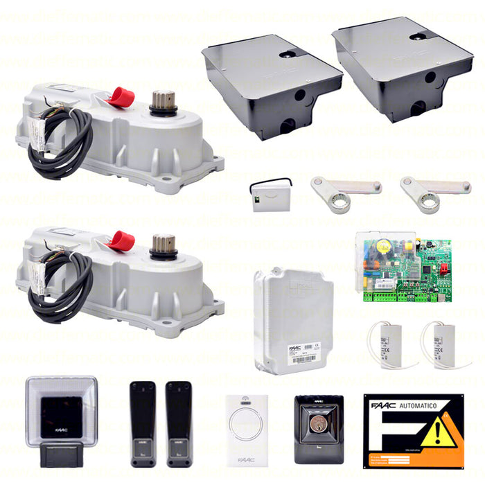 Kit completo interrato 230V cancello battente 500 K FAAC GENIUS ROLLER ORIGINALE