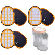 Set Filtri di Ricambio per Aspirapolvere compatibile con Philips SpeedPro Max, Max Aqua – 3 Filtri Lavabili