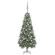 Set Albero Natale Artificiale con LED Palline e Pigne 210 cm cod mxl 27556