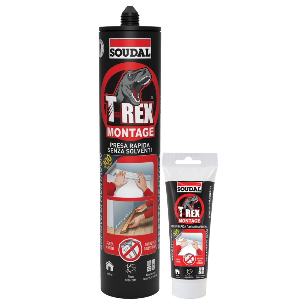 ADESIVO SIGILLANTE 'T-REX EFFETTO VENTOSA' SOUDAL 380 g - SOUDAL