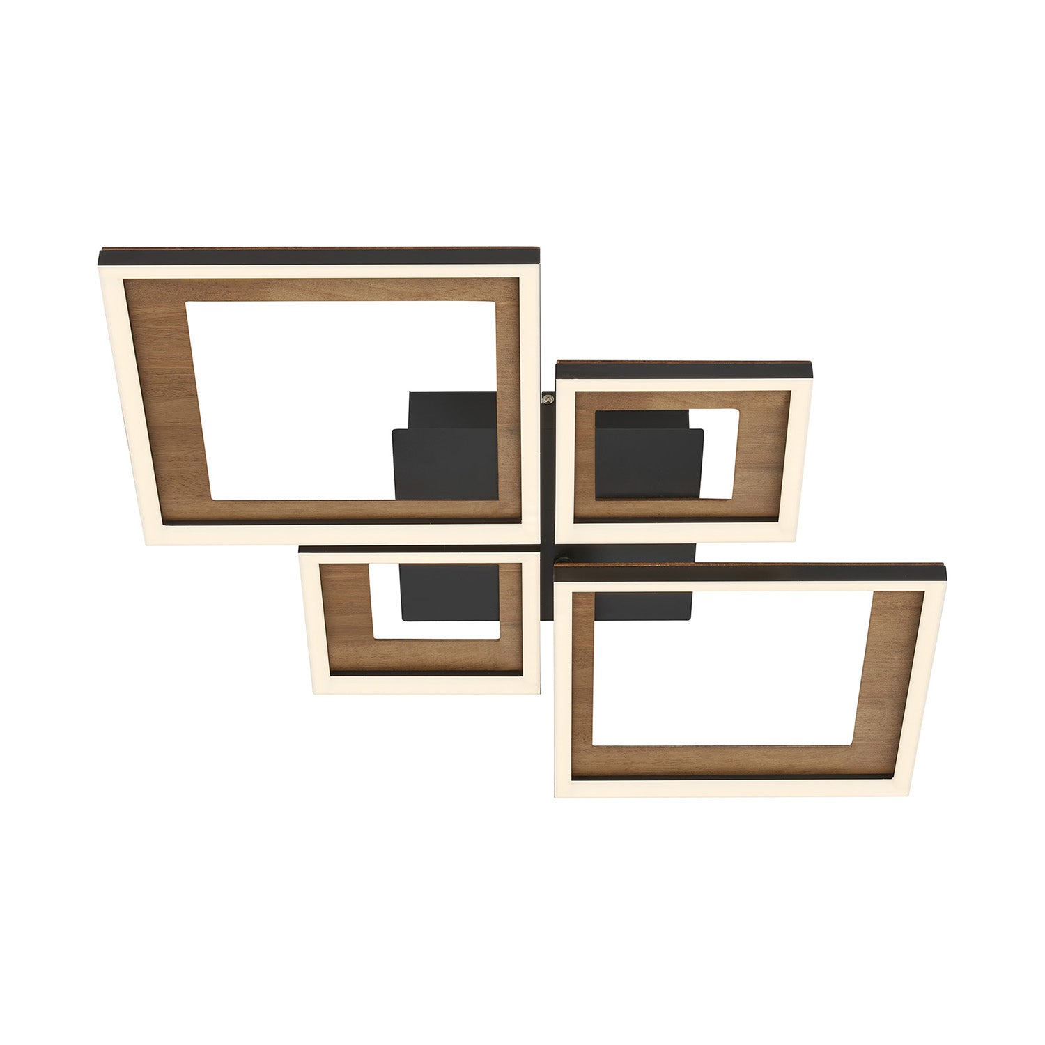 Applique Moderna Frame Metallo Nero 53Cm Led Integrato 38W 3000K