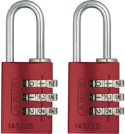 Cassafissa 145/20 Rosso - Cassafissa, chiusura e altro - Cassafissa in alluminio - Cassafissa numerica regolabile individualmente - Livello di sicurezza ABUS 3 (2 pezzi)