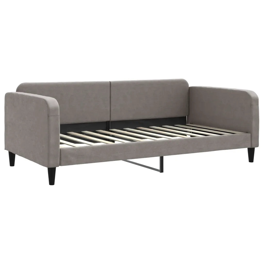 Divano Letto Estraibile con Cassetti-Sofa Letto-Daybed Tortora 100x200 cm Tessuto 700040
