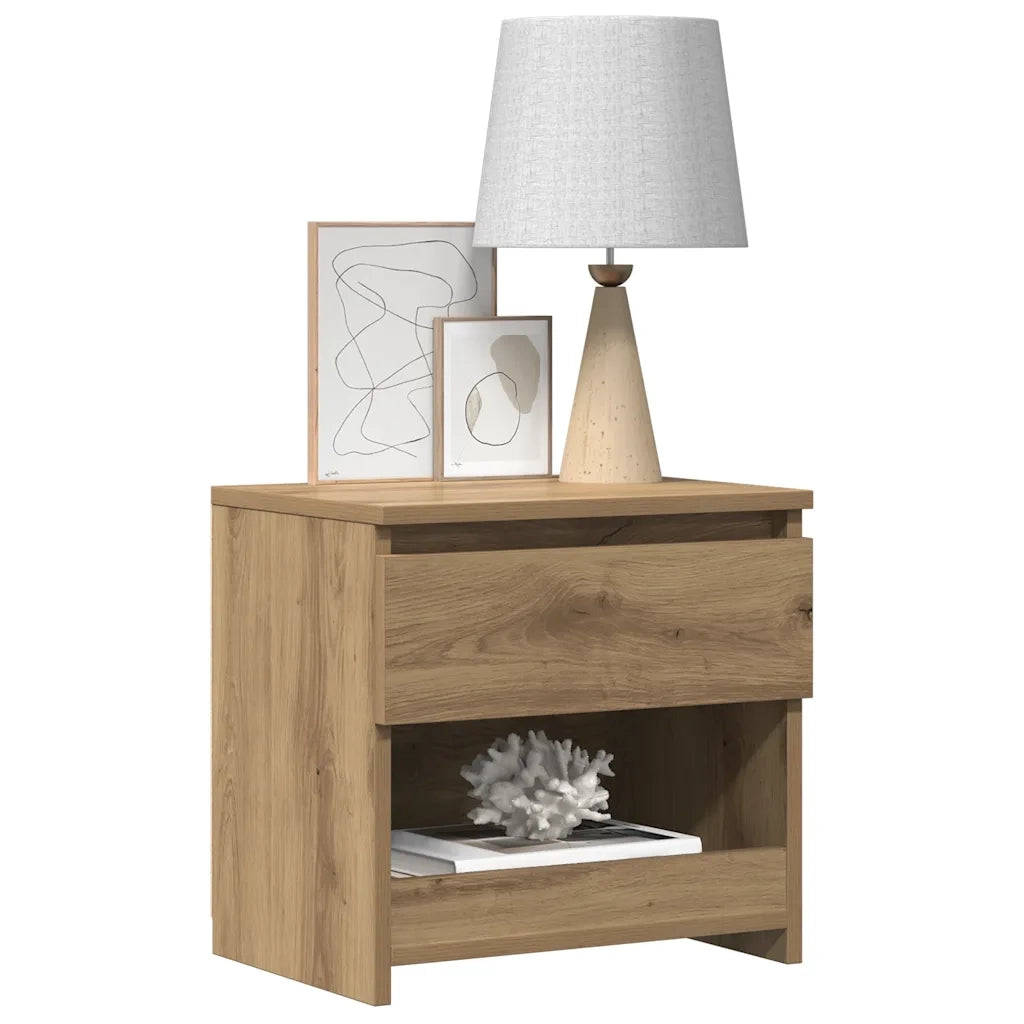 Comodino Rovere Artigianale 40x30x39 cm in Legno Multistrato 856408